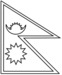 nepali flag line art